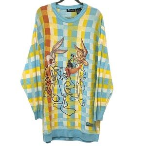Vintage Studio by Southpole Looney Tunes crew neck sweater Y2K Unisex Sz XL READ